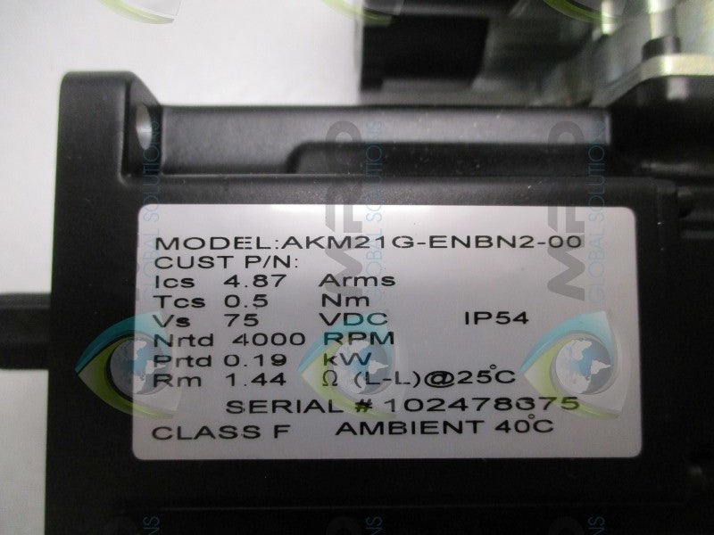 KOLLMORGEN AKM21G-ENBN2-00 SYNCHROUS SERVOMOTOR RPM:4000  NSMP