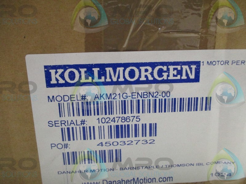 KOLLMORGEN AKM21G-ENBN2-00 SYNCHROUS SERVOMOTOR RPM:4000  NSMP