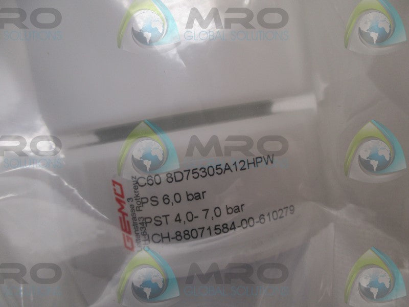 GEMU C608D75305A12HPW DIAPHRAGM VALVE  NSMP