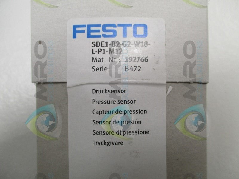 FESTO SDE1-B2-G2-W18-L-P1-M12 PRESSURE SENSOR  NSFS