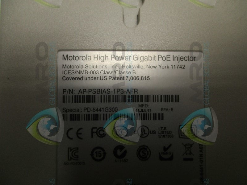 MOTOROLA AP-PSBIAS-1P3-AFR HIGH POWER GIBABIT POE INJECTOR  UNMP
