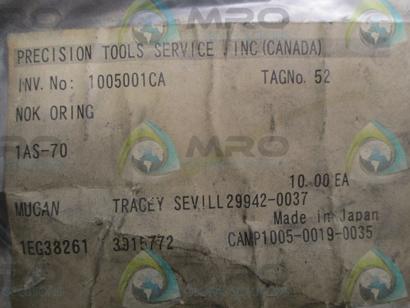 PRECISION TOOLS SERVICE 1AS-70 (PKG. OF 10)  NSMP