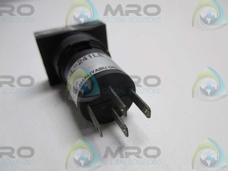 MARUYASU DENGYO QSL-241LE AMBER PUSHBUTTON SWITCH  UNMP