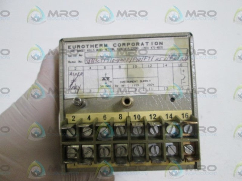EUROTHERM TEMP. CONTROL 980/SCT/J/0-800F/P10/FT/115V/PL/X/X  UNMP