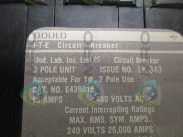 GOULD E43B015 CIRCUIT BREAKER 15A  NSMP
