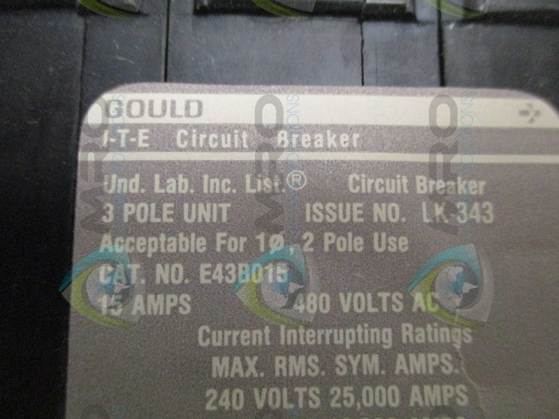 GOULD E43B015 CIRCUIT BREAKER 15A  NSMP