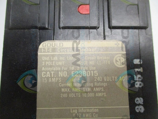 GOULD E23B015 CIRCUIT BREAKER 15A  NSMP