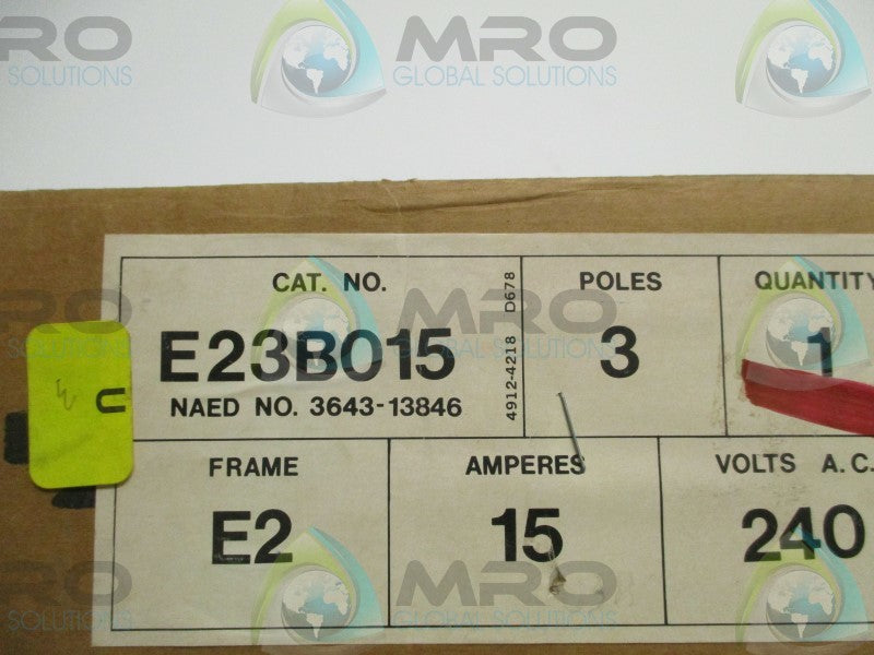 GOULD E23B015 CIRCUIT BREAKER 15A  NSMP