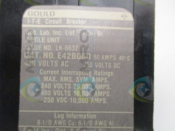 GOULD E42B060 CIRCUIT BREAKER 60A  NSNP