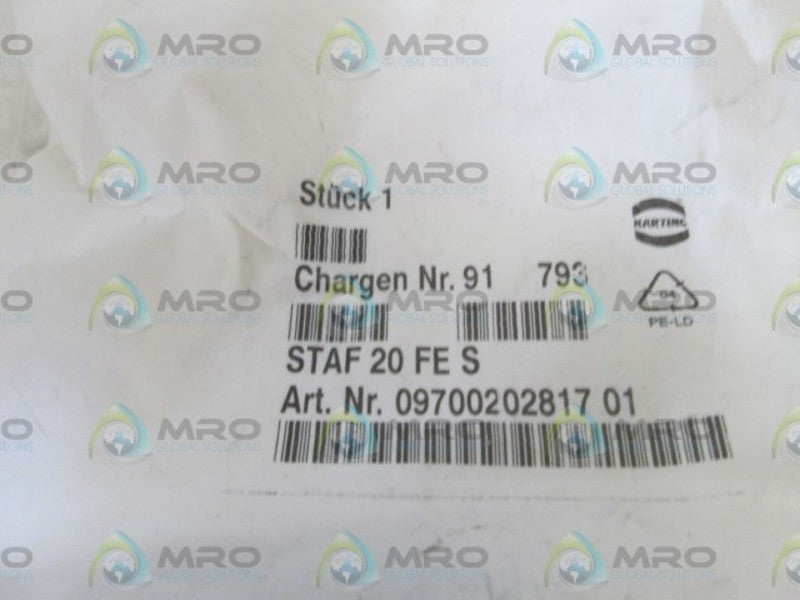 HARTING FEMALE CONNECTOR STAF 20 FE S NSMP