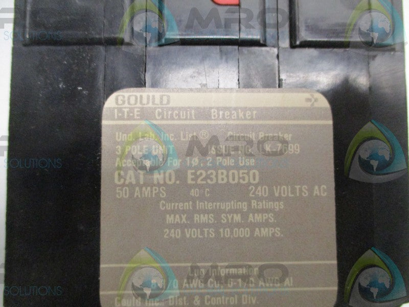 GOULD E23B050 CIRCUIT BREAKER 50A  NSMP