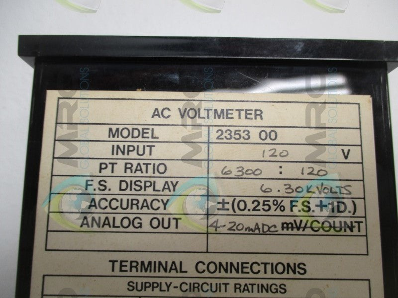 YOKOGAWA 235300 AC VOLTMETER 120V  NSNP