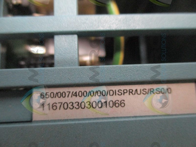 SSD DRIVES 650/007/400/0/00/DISPR/US/RS0/0 CONTROL UNIT  NSNP
