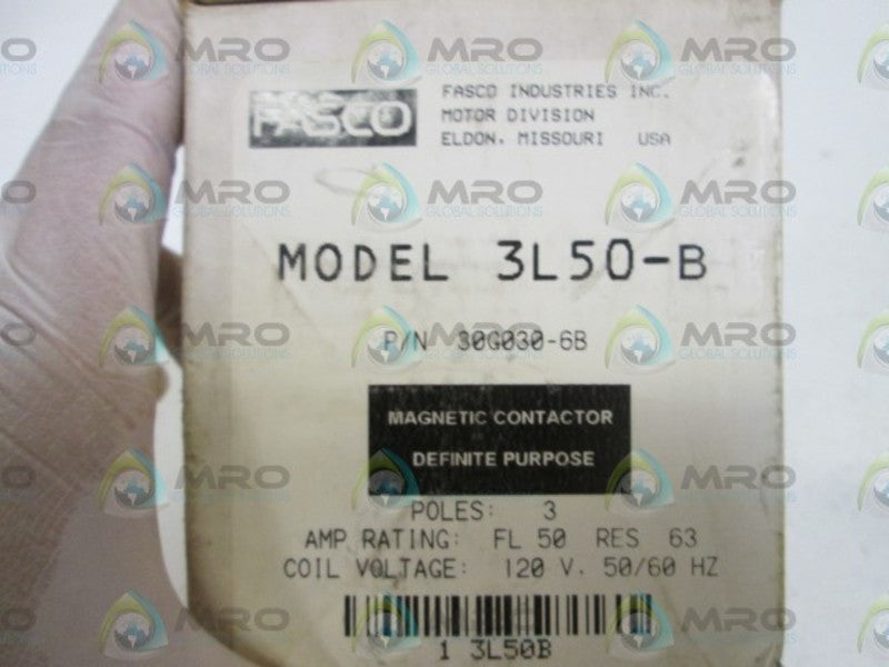 FASCO CONTACTOR 3L50-B  NSMP