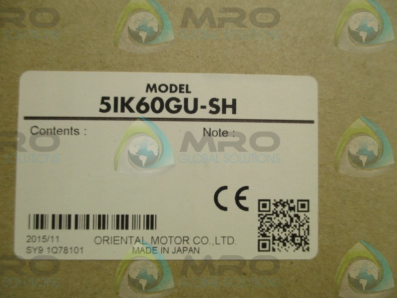 ORIENTAL MOTOR 5IK60GU-SH INDUCTION MOTOR  NSMP