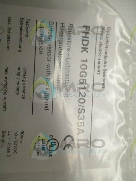 BAUMER ELECTRIC FHDK10G5120/S35A PHOTOELECTRIC SENSOR  NSMP