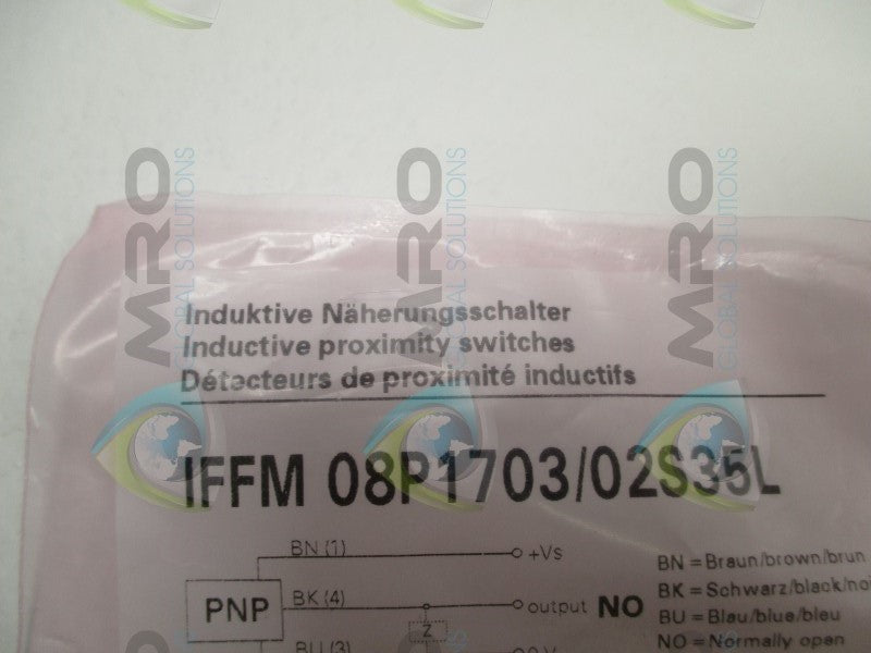 BAUMER ELECTRIC IFFM08P1703/02S35L INDUCTIVE PROX. SWITCH  NSMP
