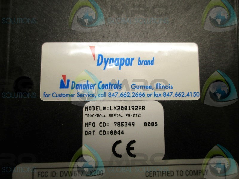 DYNAPAR LX200192AR TRACKBALL CONTROL  NSNP