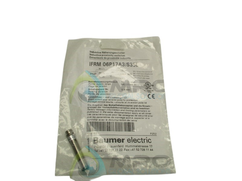 BAUMER ELECTRIC IFRM06P17A3/S35L INDUCTIVE PROX. SWITCH  NSMP