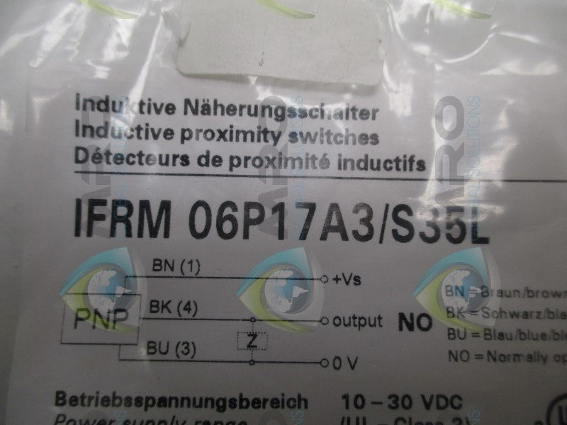 BAUMER ELECTRIC IFRM06P17A3/S35L INDUCTIVE PROX. SWITCH  NSMP