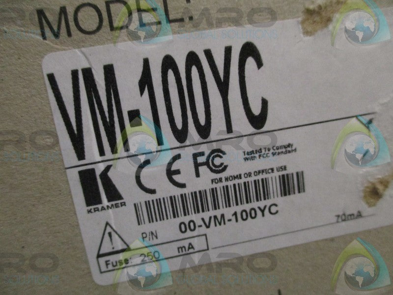 KRAMER ELECTRONICS VM-100YC 1:10sVIDEO DISRIBUTION AMPLIFIER  NSMP