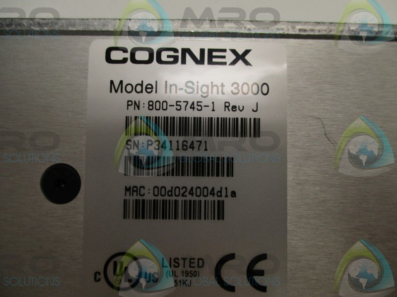 COGNEX IN-SIGHT 3000 800-5745-1 PROCESSOR CONTROLLER  NSNP