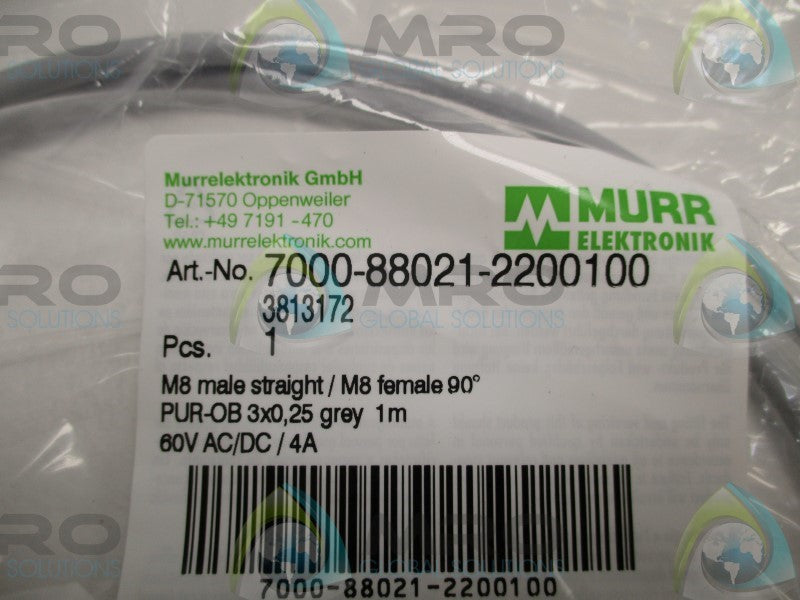 MURR ELEKTRONIK 7000-88021-2200100 MALE/FEMALE CORDSET  NSMP
