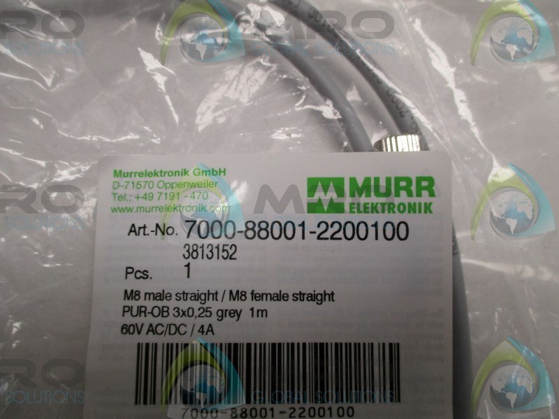 MURR ELEKTRONIK 7000-88001-2200100 MALE/FEMALE CORDSET  NSMP