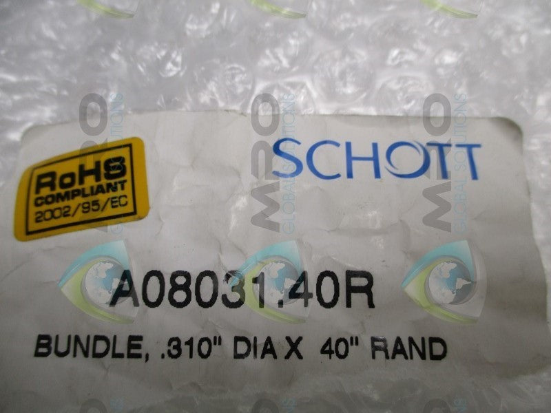 SCHOTT A08031.40R FIBER OPTIC BUNDLE .310"x40"  NSNP