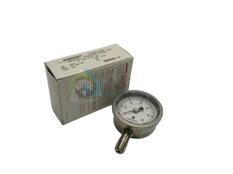 ASHCROFT 63-1008-S-02L-60# PRESSURE GAUGE 0-60PSI  NSMP