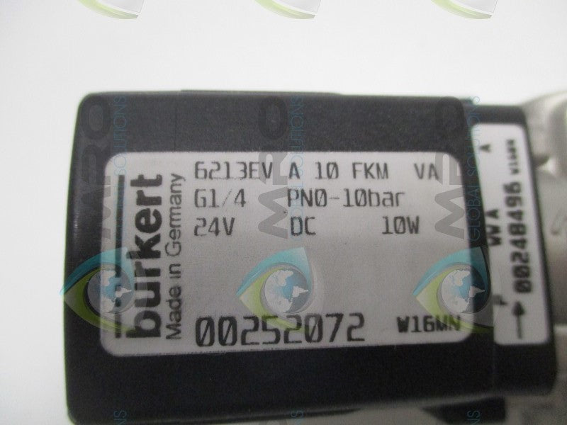 BURKERT 6213EVA10FKMVA 00252072 SOLENOID VALVE  NSMP