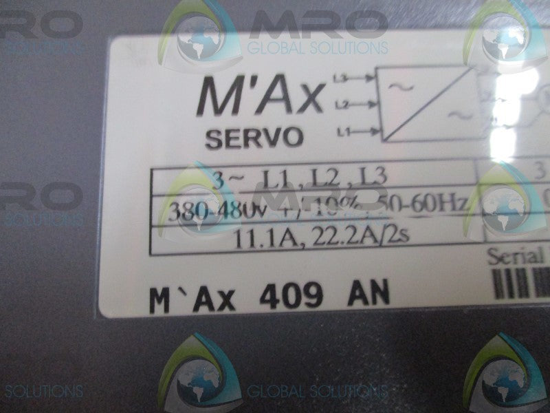 CONTROL TECHNIQUES MAX409AN SERVO MOTOR DRIVE  UNMP