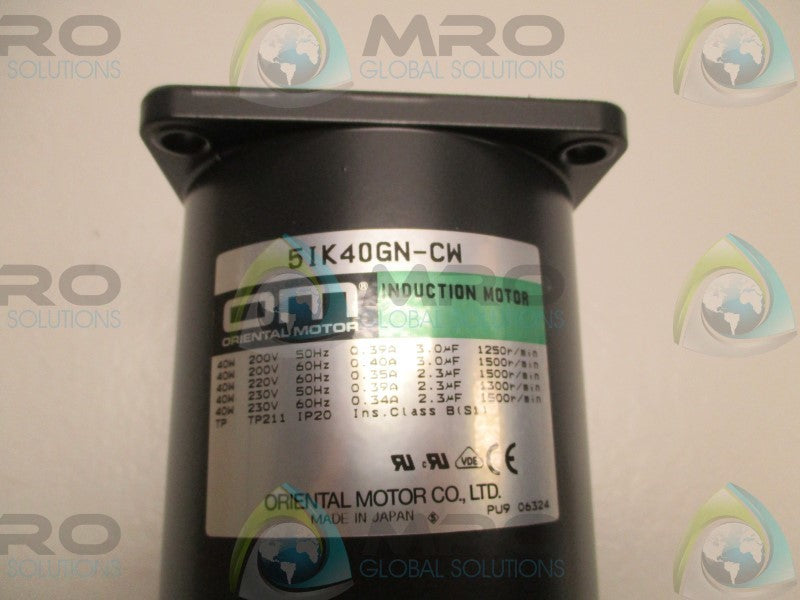 ORIENTAL MOTOR 5IK40GN-CWE INDUCTION MOTOR  NSMP