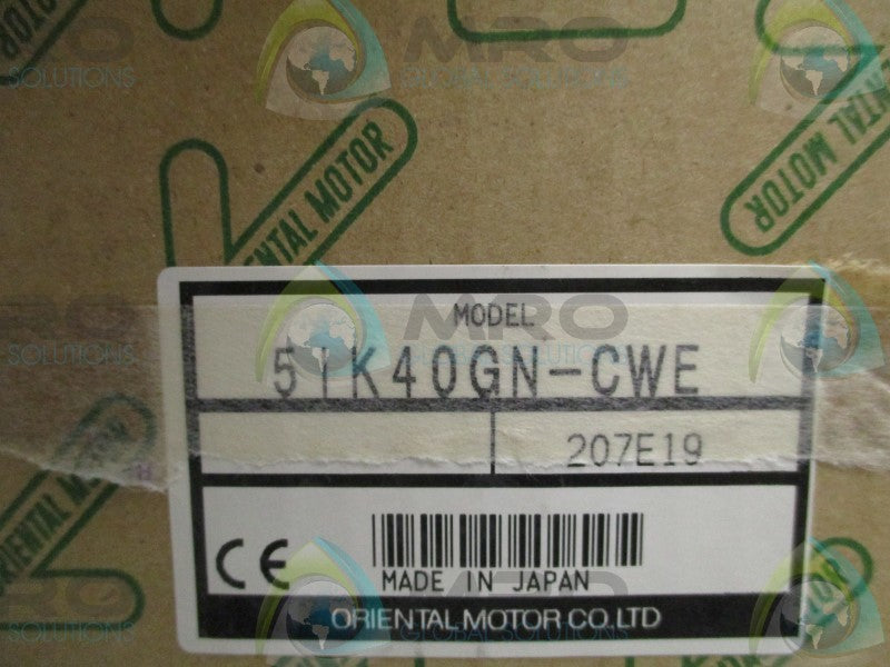 ORIENTAL MOTOR 5IK40GN-CWE INDUCTION MOTOR  NSMP