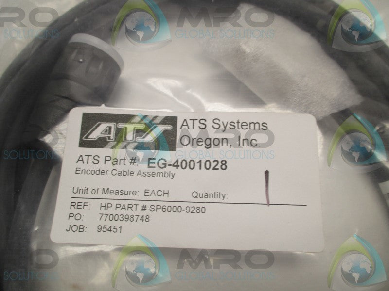 ATS SYSTEMS EG-4001028 ENCODER CABLE ASSEMBLY  NSMP