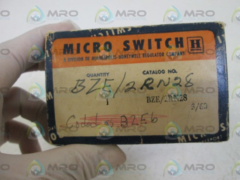 MICRO SWITCH LIMIT SWITCH BZE-2RN28 NSMP