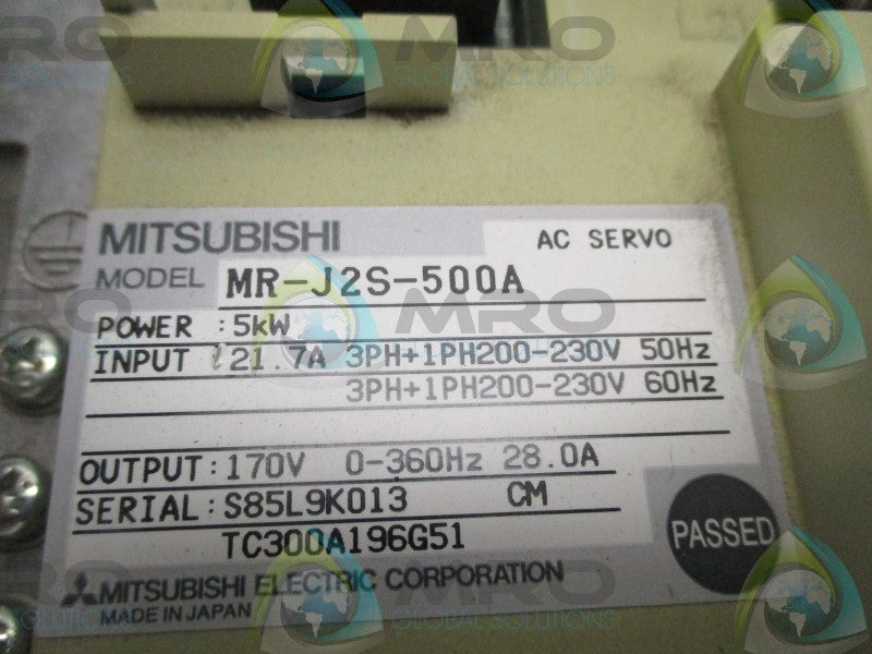 MITSUBISHI MR-J2S-500A AC SERVO DRIVE  UNMP
