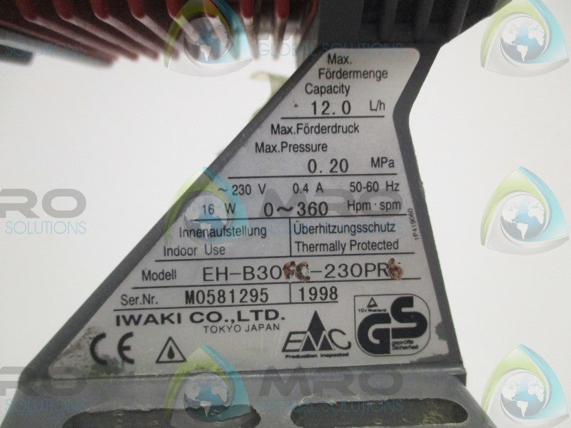IWAKI EH-B30FC-230PR6 PUMP CONTROLLER (AS PICTURED)  UNMP