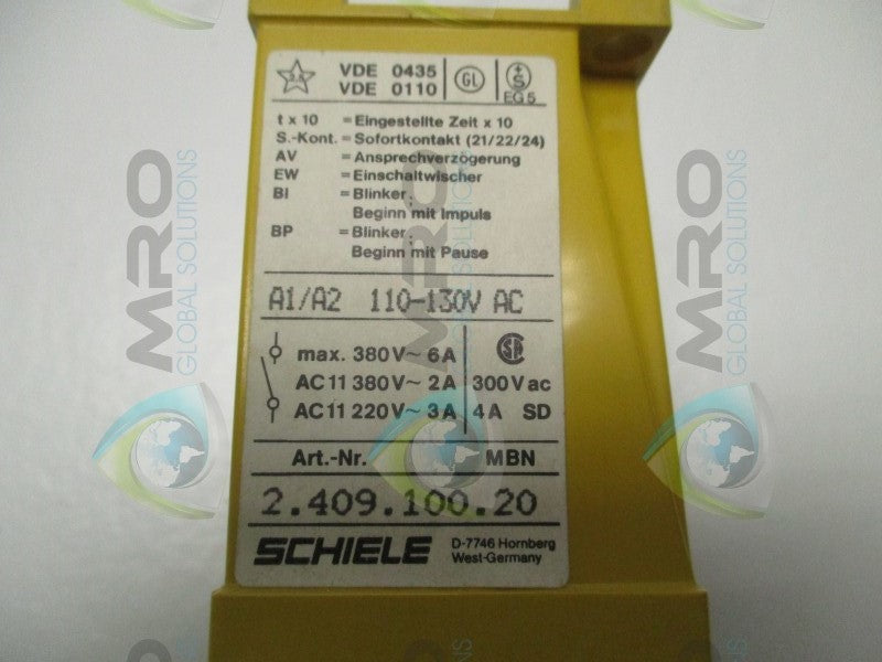 SCHIELE 2.409.100.20 TIMER RELAY  NSNP