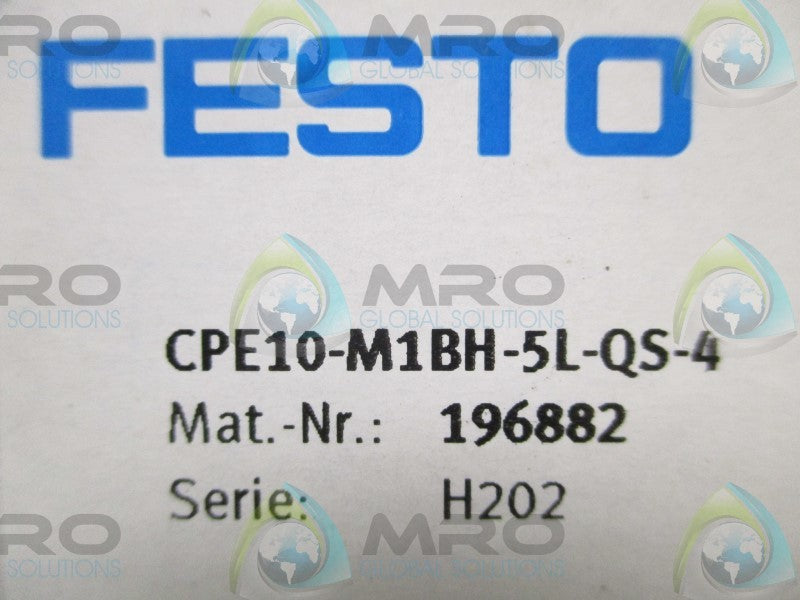 FESTO CPE10-M1BH-5L-QS-4 SOLENOID VALVE  NSMP