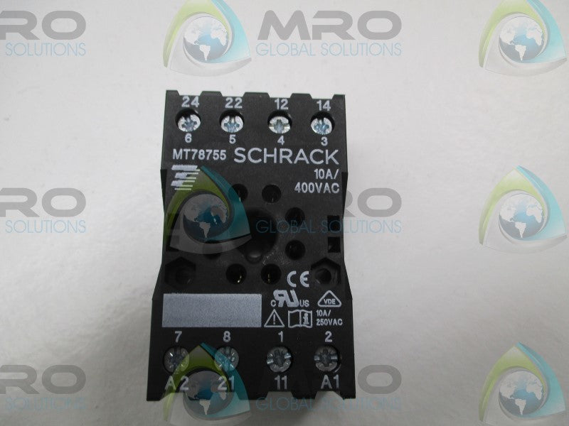 SCHRACK MT78755 RELAY SOCKET  NSNP