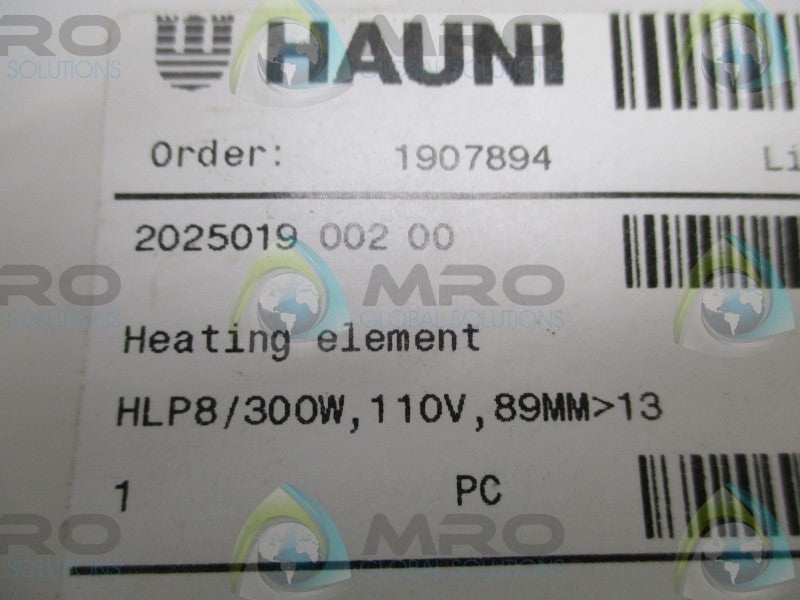 INDUSTRIAL MRO 202501900200 HEATING ELEMENT 110V 300W * NEW IN FACTORY BAG *