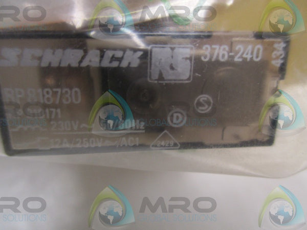 SCHRACK RP818730 376-240 RELAY 230VAC  NSMP