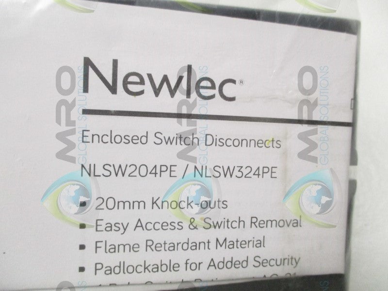 NSNPLEC NLSW204PE/NLSW324PE ENCLOSED SWITCH DISCONNECT  NSNP