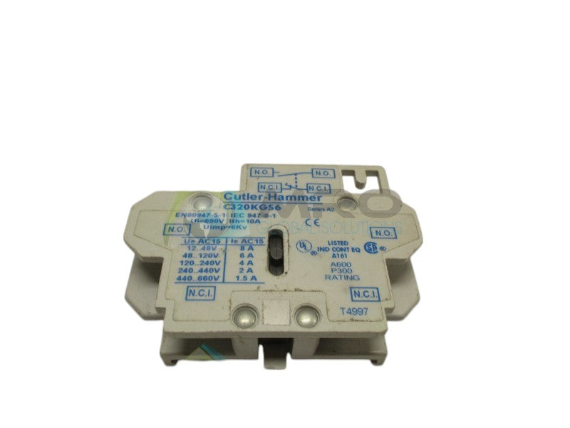 CUTLER HAMMER C320KGS6 AUXILIARY CONTACT BLOCK  UNMP