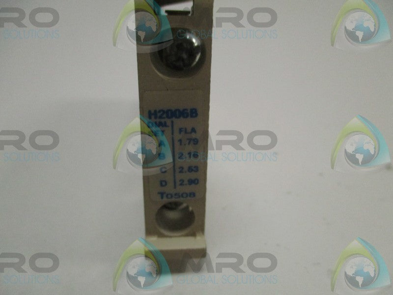 CUTLER HAMMER H2006B OVERLOAD HEATING ELEMENT  UNMP