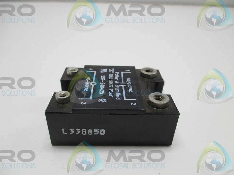 POTTER & BRUMFIELD SSR-240A25 SOLID STATE RELAY 120/240VAC  UNMP