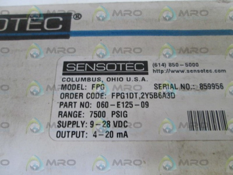 SENSOTEC 060-E15-09   NSMP