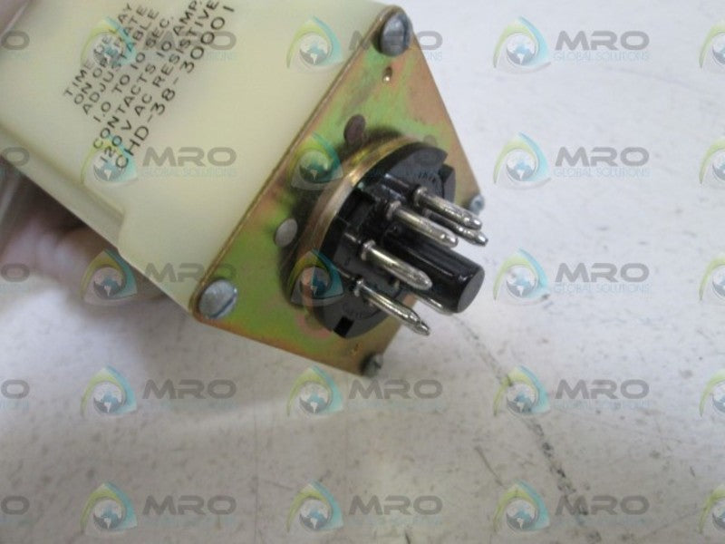 POTTER & BRUMFIELD TIME DELAY RELAY 1.0 TO 10 SEC.  CHD-38-30001 UNMP