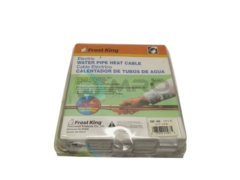 FROST KING HC-06 WATER PIPE HEAT CABLE 6'  NSMP